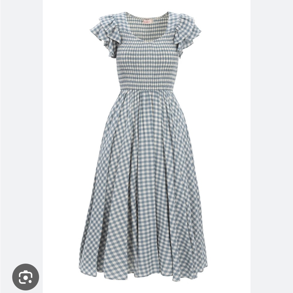 Ivy City Co Hattie Dress in Dusty Teal Size Small 🩵